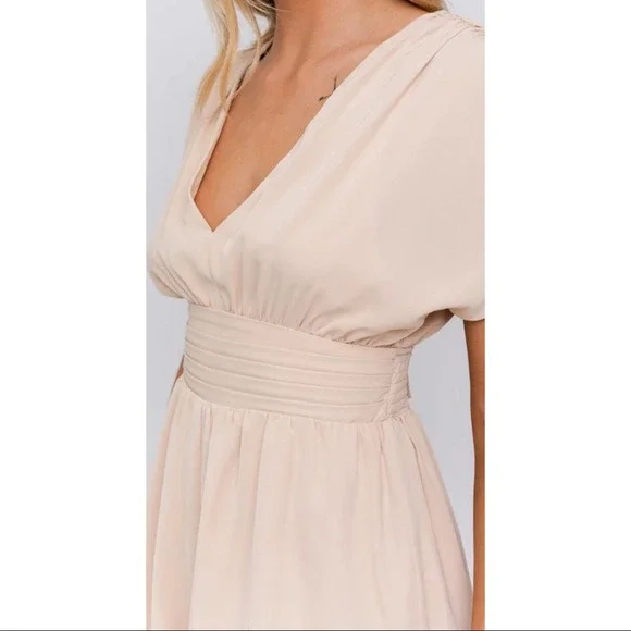 Short Sleeve Taupe Romper - Picture 8 of 8